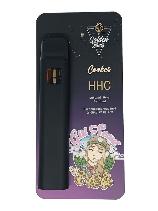GoldenBuds GirlScout Cookies 2ML HHC Vape (99% HHC) - HiddenCBD