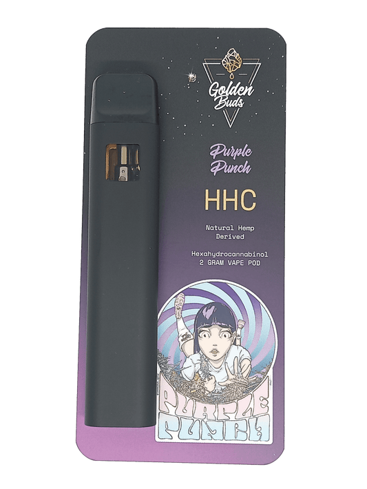 GoldenBuds Purple Punch 2ML HHC Vape (99% HHC) - HiddenCBD